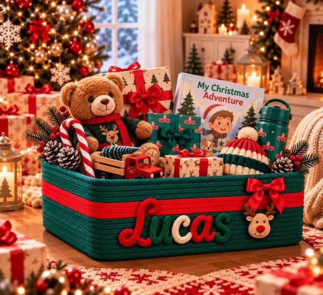 Personalized Kids’ Christmas Basket